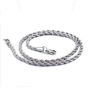 Cadena de acero inoxidable plateada