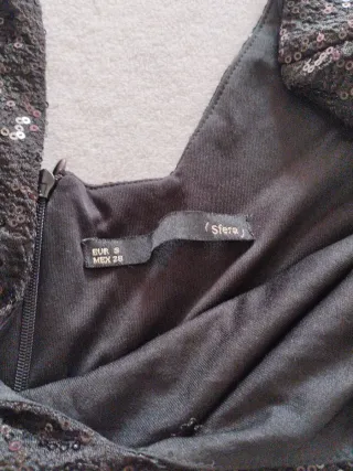 Vestido de fiesta negro lentejuelas