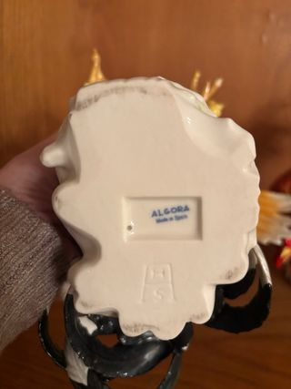 Pareja Gallos Porcelana Algora