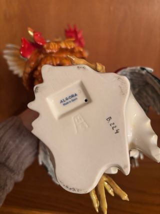 Pareja Gallos Porcelana Algora