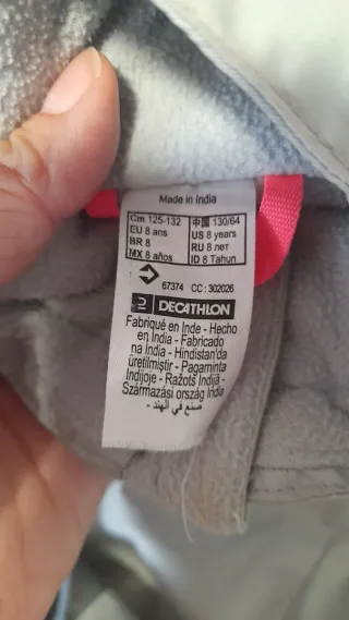 Conjunto esqui talle 8 Decathlon