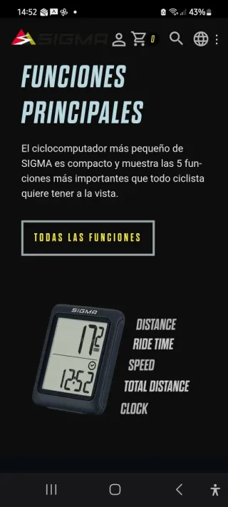 Cuenta km Sigma BC 5.0 WR