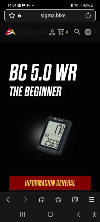 Cuenta km Sigma BC 5.0 WR