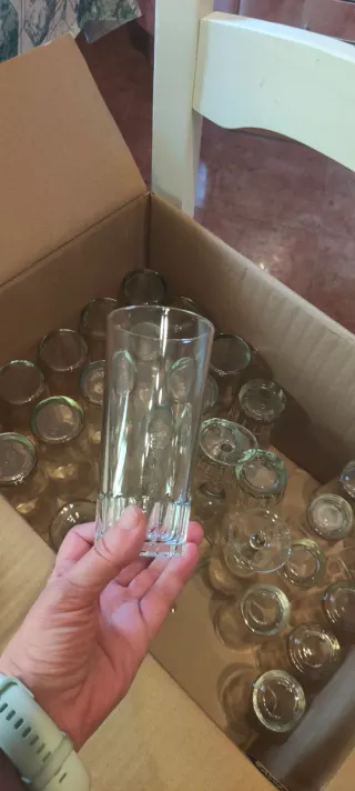 Vasos de cristal transparentes