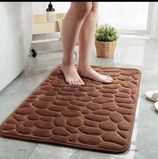 Alfombra Baño Antideslizante 3D Gris