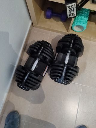 Mancuernas Ajustables 5-40kg + Banco Gimnasio