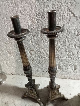 +200 AÑOS CANDELEROS BRONCE GRANDES B E