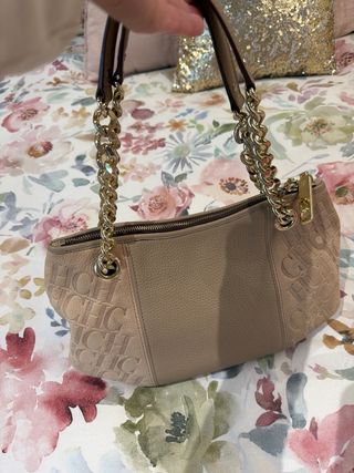 Bolso Piel Carolina Herrera Beige/Oro