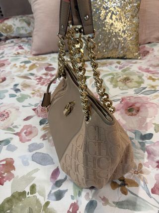 Bolso Piel Carolina Herrera Beige/Oro