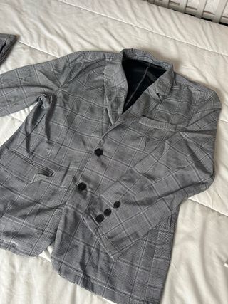 Traje de cuadros americana y pantalón