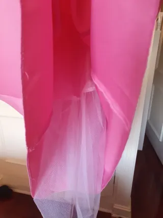 Vestido fiesta graduación rosa lazo talla 38