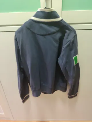 Sudadera Fiat Retro Cremallera Azul y Blanca