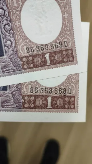 2 Banconote da 1 Peso Argentino Repubblica
