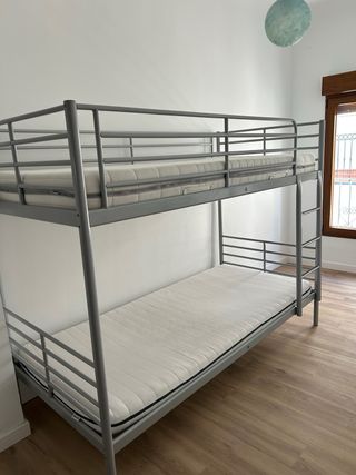 Litera IKEA 90cm Metal Gris