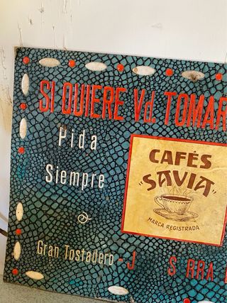 Cartel Vintage Café SAVIA Pamplona