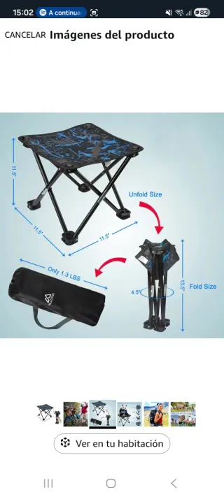 Taburete Plegable Portátil Camping AILLOVCOL