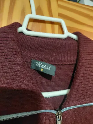 Chaqueta de punto Metal cremallera XXL