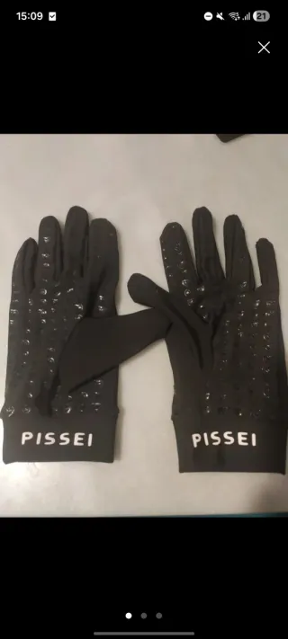 Guantes PISSEI Moto/Bici Negros