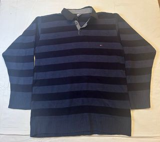 Polo Tommy Hilfiger a Righe Manica Lunga