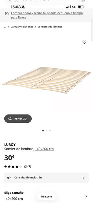 Cama completa: somier, colchón y estructura