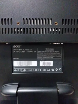 Monitor Acer AL1703 Negro para piezas #LEER ANTES#