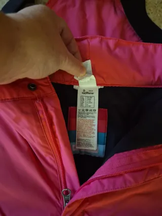 Pantalones de esquí rosas con tirantes