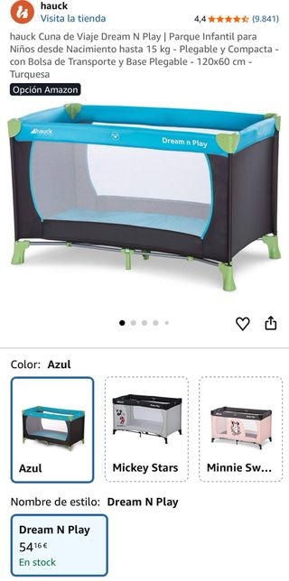 Cuna de viaje Hauck Dream Play en perfecto estado