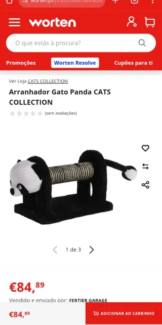 Arranhador de gato completamente novo.