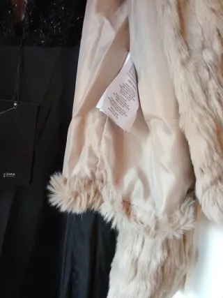 Vestido Zara fiesta raso negro Talla M