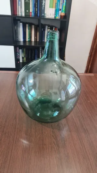 Damajuana Vintage Vidrio Verde Soplado 16L