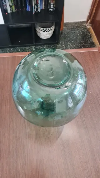 Damajuana Vintage Vidrio Verde Soplado 16L