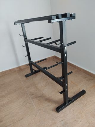 Soporte pesas, discos, mancuernas