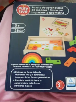 Puzzle madera aprendizaje geometría Playtive 3+