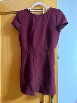 Vestido de fiesta encaje negro y marrón