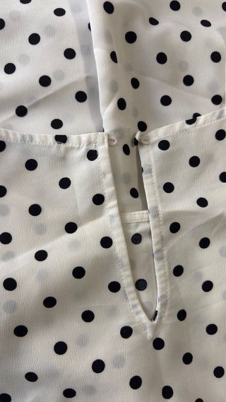 Vestido largo lunares blanco y negro