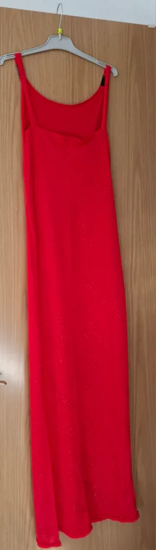Vestido fiesta rojo brillante