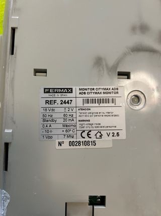 MONITOR FERMAX CITYMAX ADS.