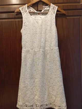 Vestido blanco encaje talla L