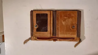 Vera pelle- portafoglio Marrone