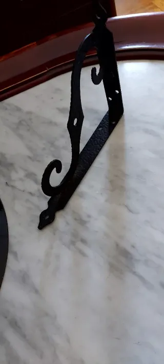 8 Soportes Estantería Metal Negro