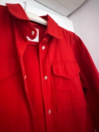 Chaqueta tejana Pull&Bear roja Talla S