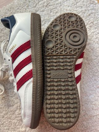 Zapatillas Adidas Samba Originales Blancas Rojas