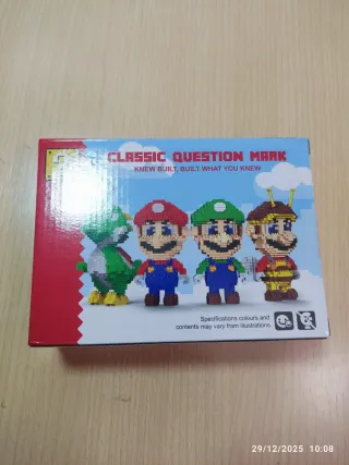 Figuras Mario Bros, Luigi y Yoshi Bloques