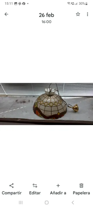 Lámpara colgante cristal 40cm