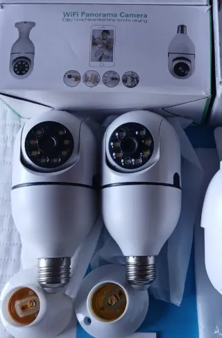 2 videoCámaras IP WiFi Modelo Bombilla
