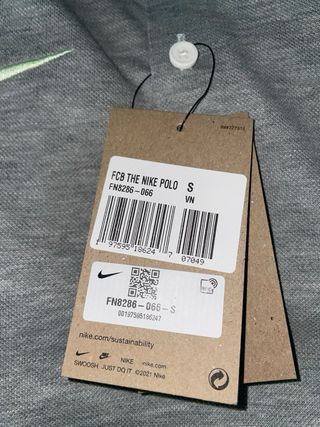 Polo Nike FC Barcelona Gris