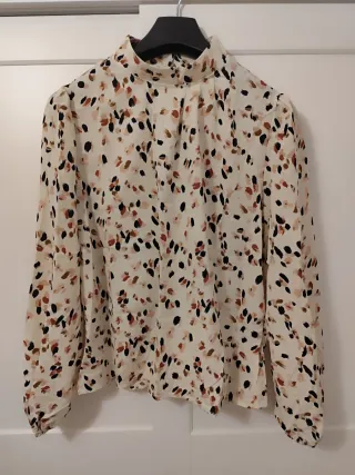 Blusa Estampada Otoño Beige Multicolor
