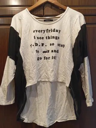 Camiseta hiday's negra y gris talla L