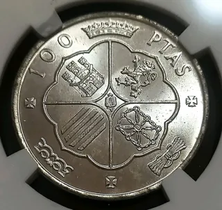 España 100 Pesetas 1966 Estrella 68 Plata