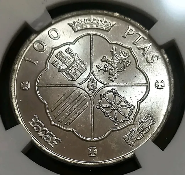 España 100 Pesetas 1966 Estrella 68 Plata